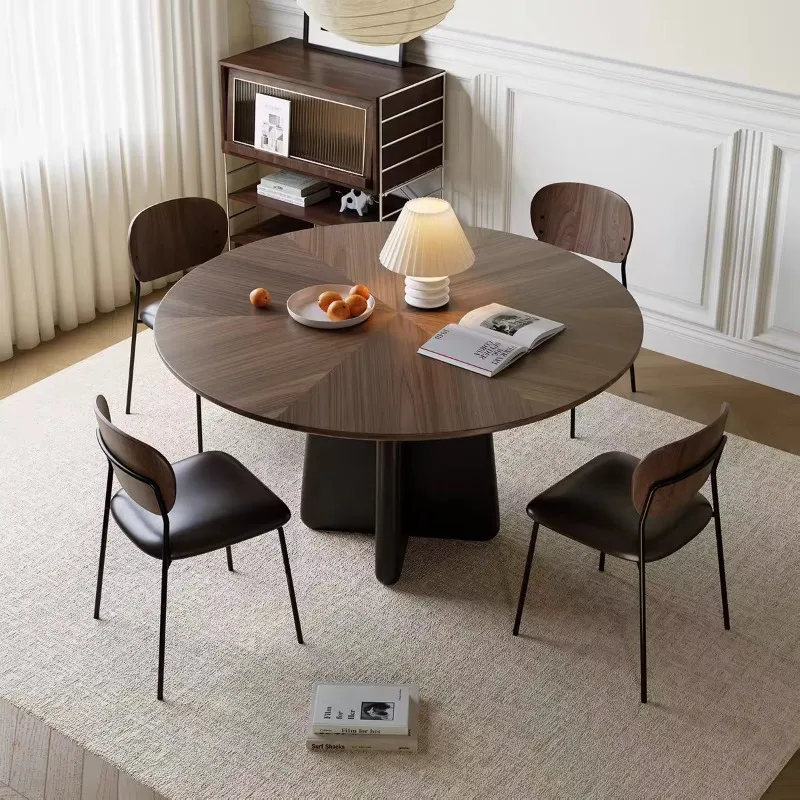 #High End Luxury Designer Wooden Table Top Round Dining Table Wooden Creative For Home Modern Apartment