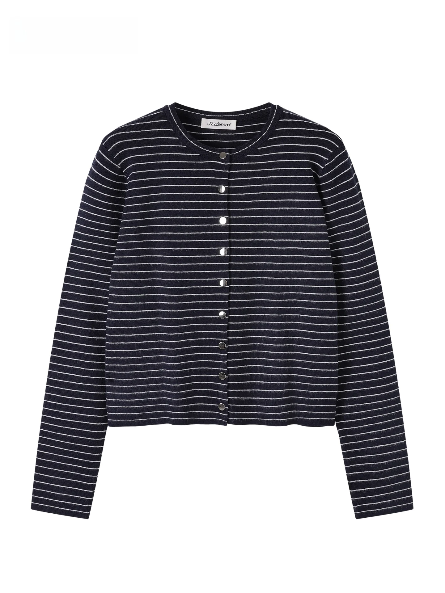 

JZZDEMM Faionable Striped Knitted Open Cardigan Women's Autumn New Sle High-End Feeling Personali Top Quali Soft Knit...
