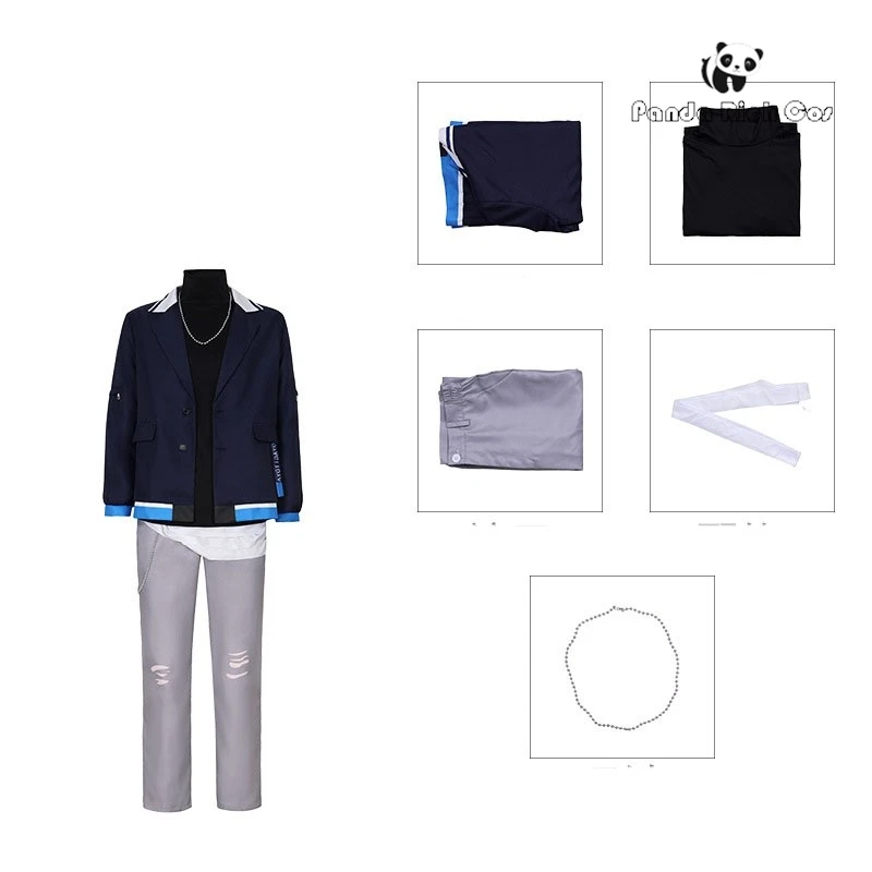 VBS 아오야기 도야 코스프레 코스튬 가발 프로젝트, 세카이 다채로운 무대 코스프레 유니폼, 새로운 할로윈 파티, 애니메이션 컨벤션, 남성 세트