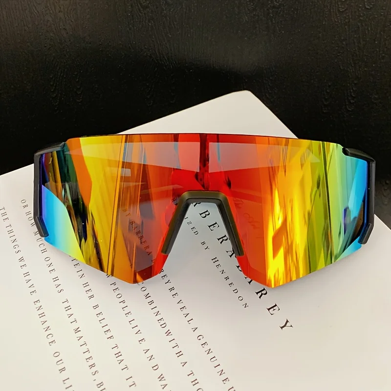 

Новые модные мужские очки: сверхбольшая оправа, линзы с покрытием, цельная конструкция, городской уличный стиль, стильный дизайн, универсальность.