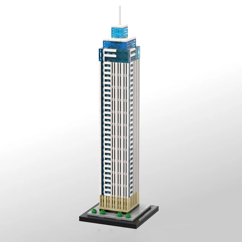 Juego de modelo de rascacielos de juguete de bloques de construcción MOC personalizados DIY para juguetes de ensamblaje creativos. Ideal como regalo navideño para todo el edificio