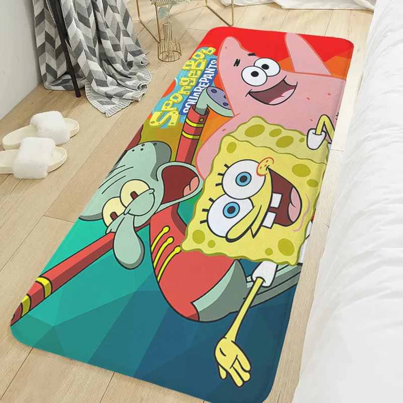 Rug for Bedroom T-SpongeBobs Bathroom Foot Mat Doormat Entrance Door Living Room Balcony Hallway Carpet Slip-resistant