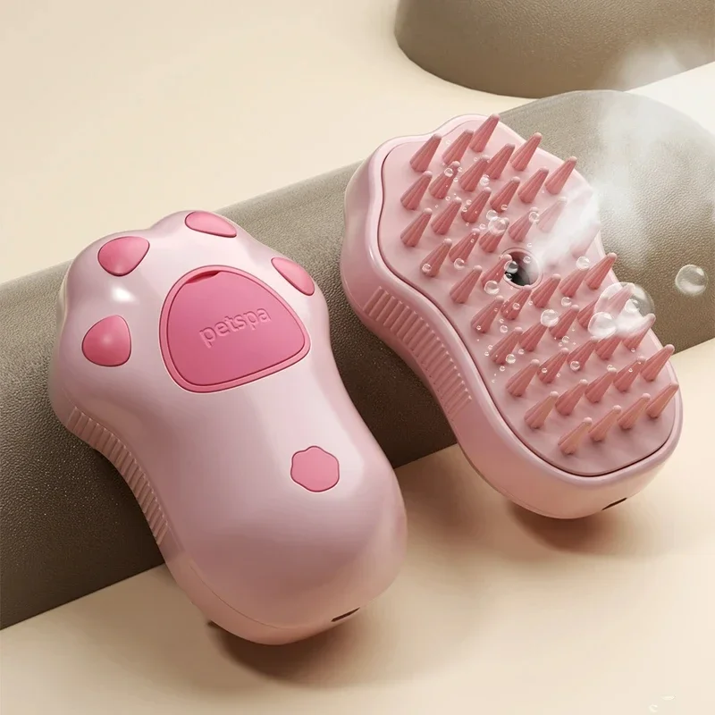 3 in 1 Steamy Pet Dog Brush Cat Steam Brush Electric Spray Cat Hair Brush Comb Massage Pet Grooming Tool Loose Hair Supplies image 6
