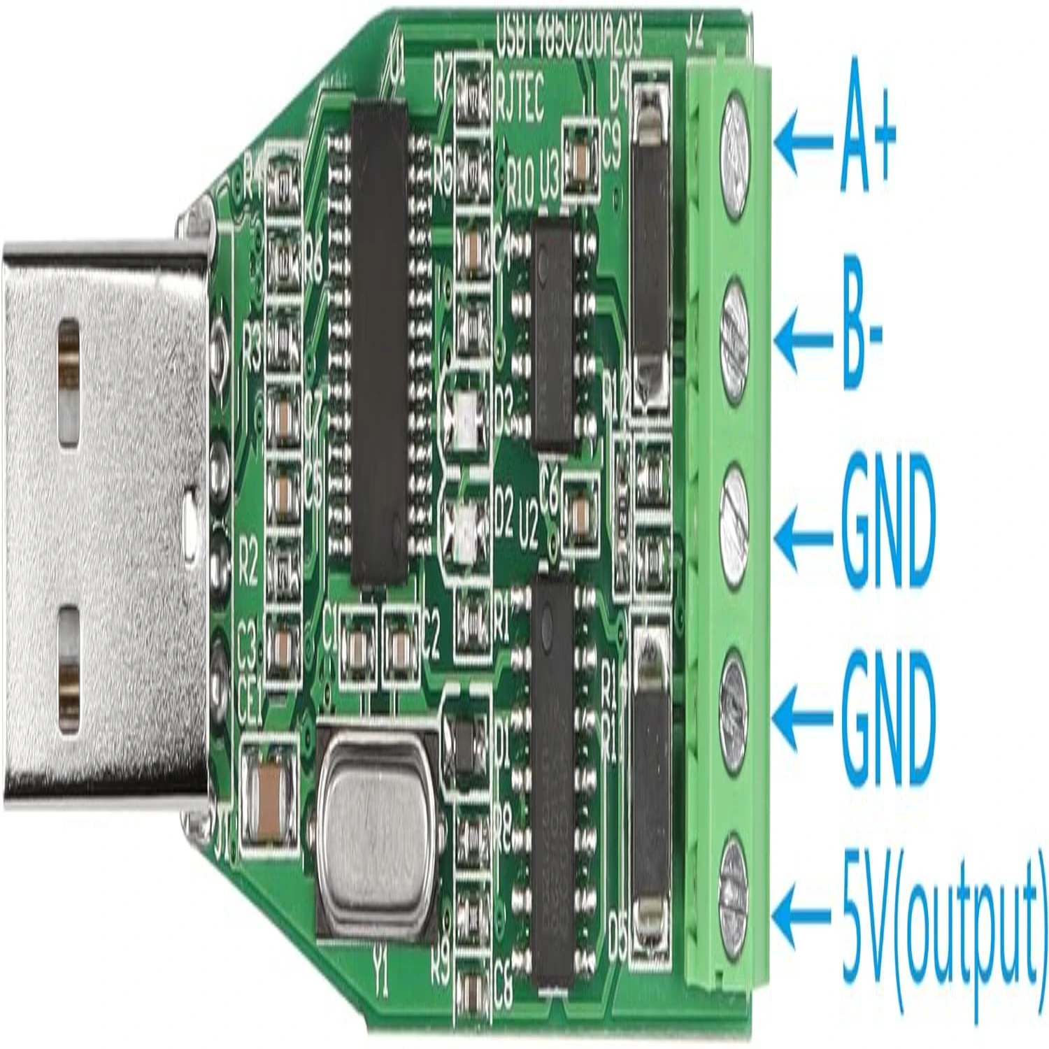 محول طرفي USB أزرق ذكر إلى RS485 RS232 متوافق مع نظام التشغيل Windows 7، 8، 10: عالي الجودة، وفعال لنقل البيانات