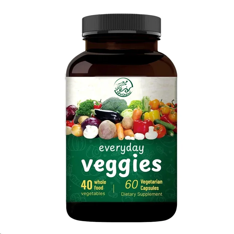 Daily Fruit and Vegetable Supplements 60Whole Fruit and 60Whole Vegetarian Set Fresh Superfood Recipe with Vitamins and Minerals