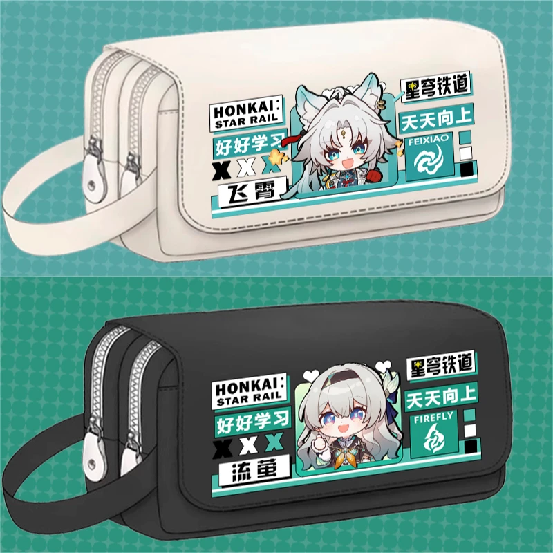 

In Stock 2025 Game Honkai: Star Rail Anime Cos Firefly Acheron Kafka Huohuo Jingliu Etc. Cartoon Print Pencil Case Prezzie