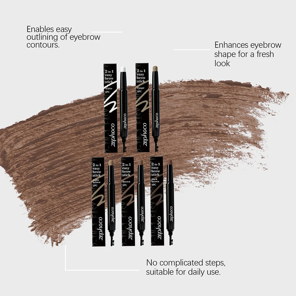Smooth Pigmented Eyebrow Pencil Daily Use Smoothing, Creamy Texture Glides On Easily. On-the-Go Touch-Ups