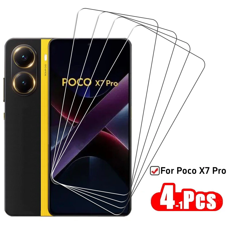 

Full Clear Glass For Poco X7 Pro Tempered Glass For Xiaomi Poco X7 Pro Screen Protector HD Protective Phone Film Poco X7 Pro