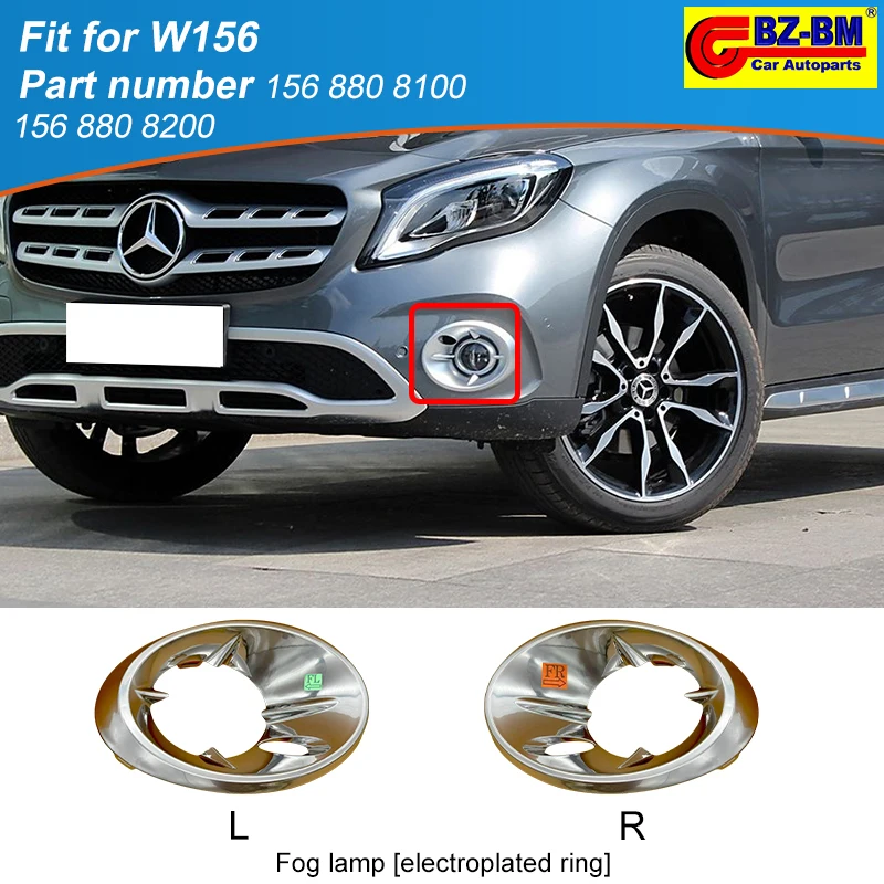 

Car Front Bumper Fog Lamp Cover For Mercedes-Benz W156 Gla 220 4 Matic Luxury Fog Light Cover 1568808100 1568808200 1568852501
