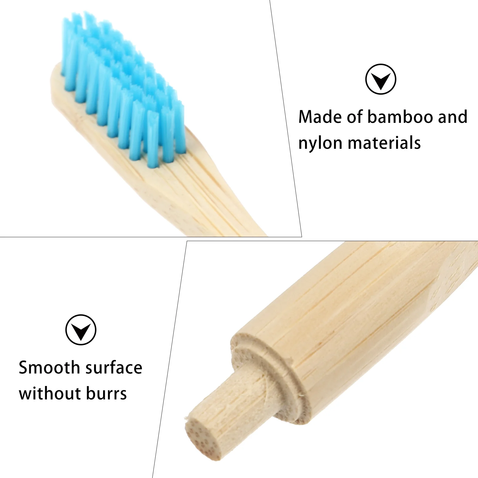 

7Pcs Bamboo Nylon Toothbrushes Durable Replaceable Heads Eco-Friendly Teeth Cleaning Tools Home Bamboo Toothbrushes