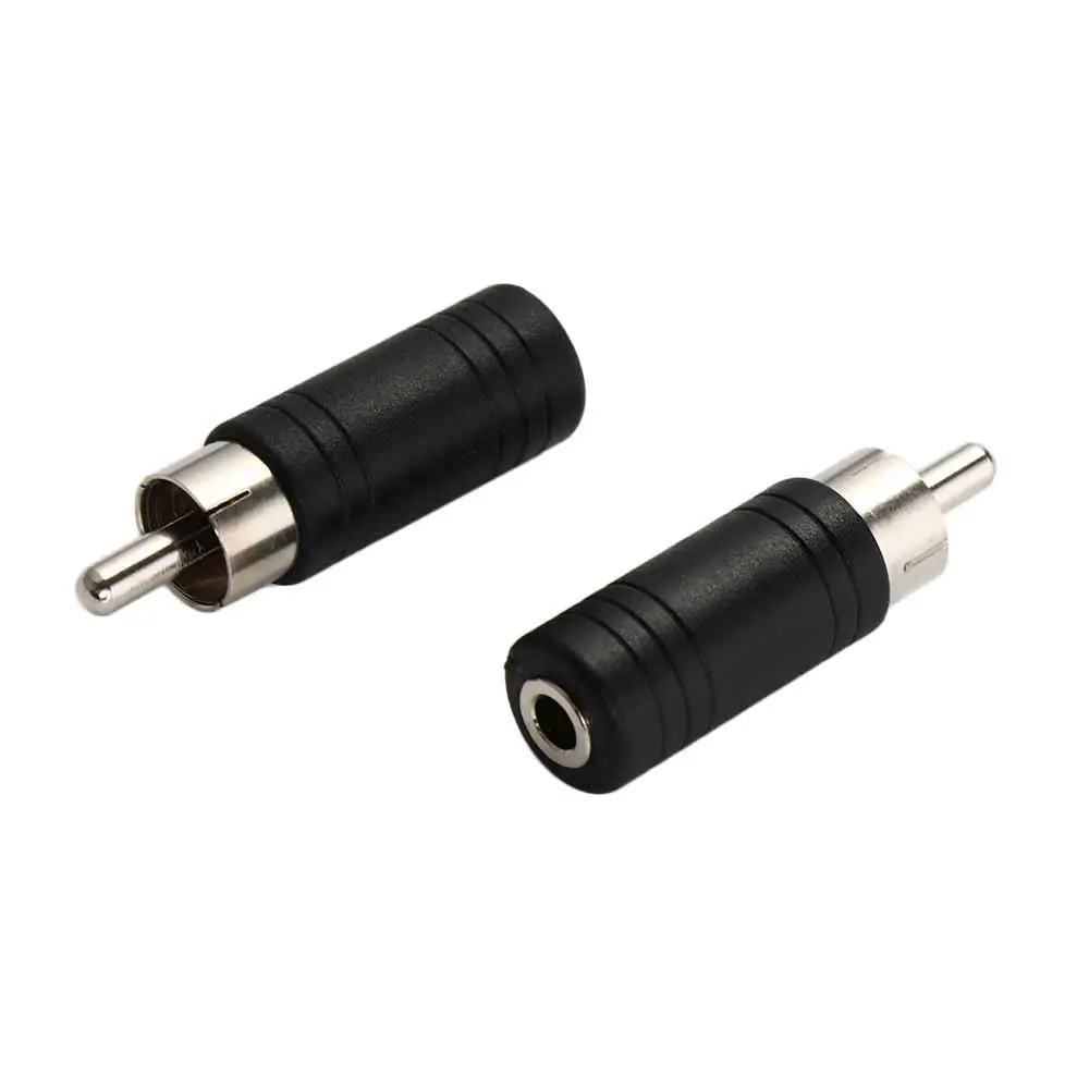 Socket Connector Terminal Plug Black Red Converter Connector RCA to 3.5mm Adapter Audio Adapter RCA Male Plug 3.5mm Female Jack