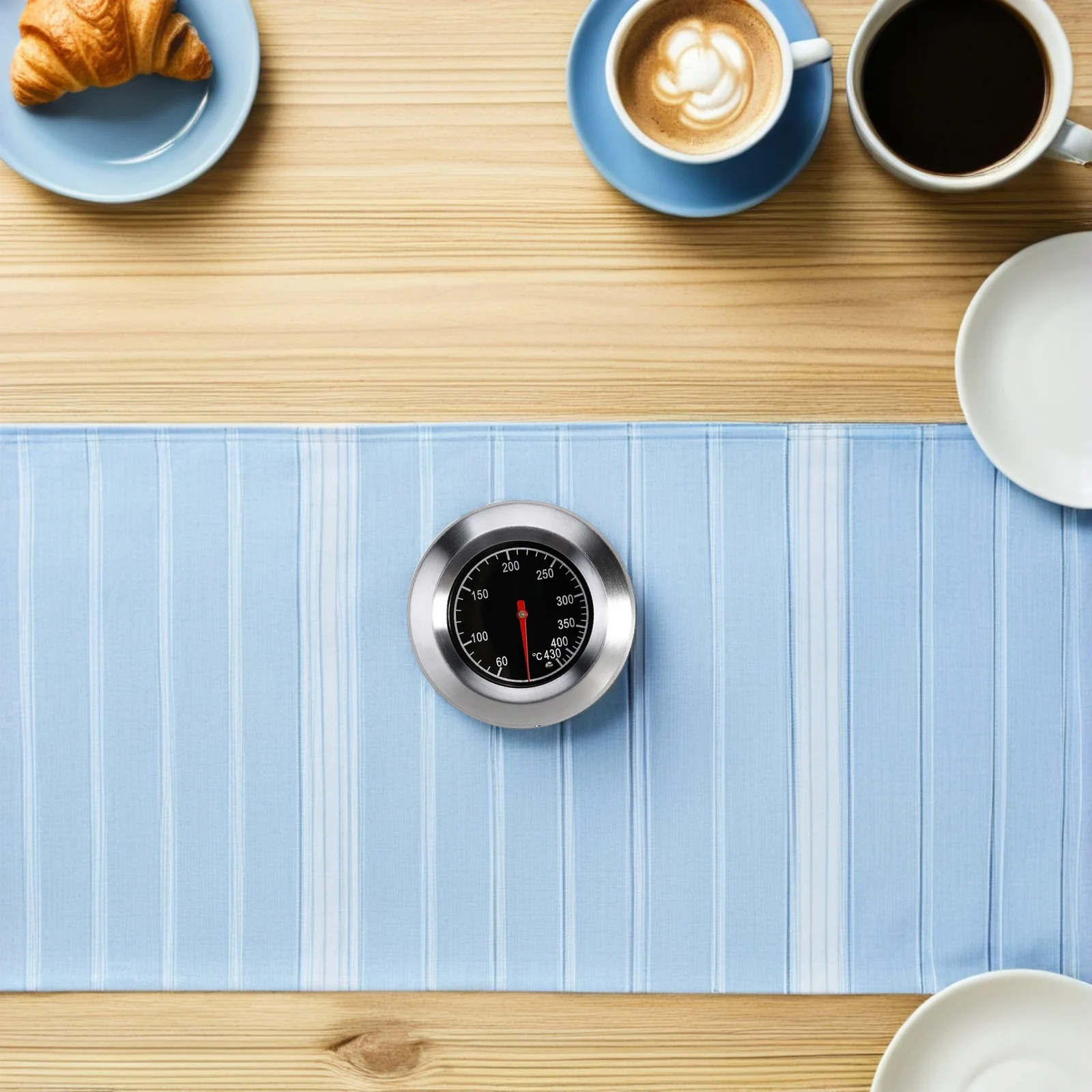 

Stainless Steel Bbq Thermometer 7.6Cm Oval Temperature Gauge For Grill Smoker Oven 60-430℃ 100-800℉ Pit Accessory