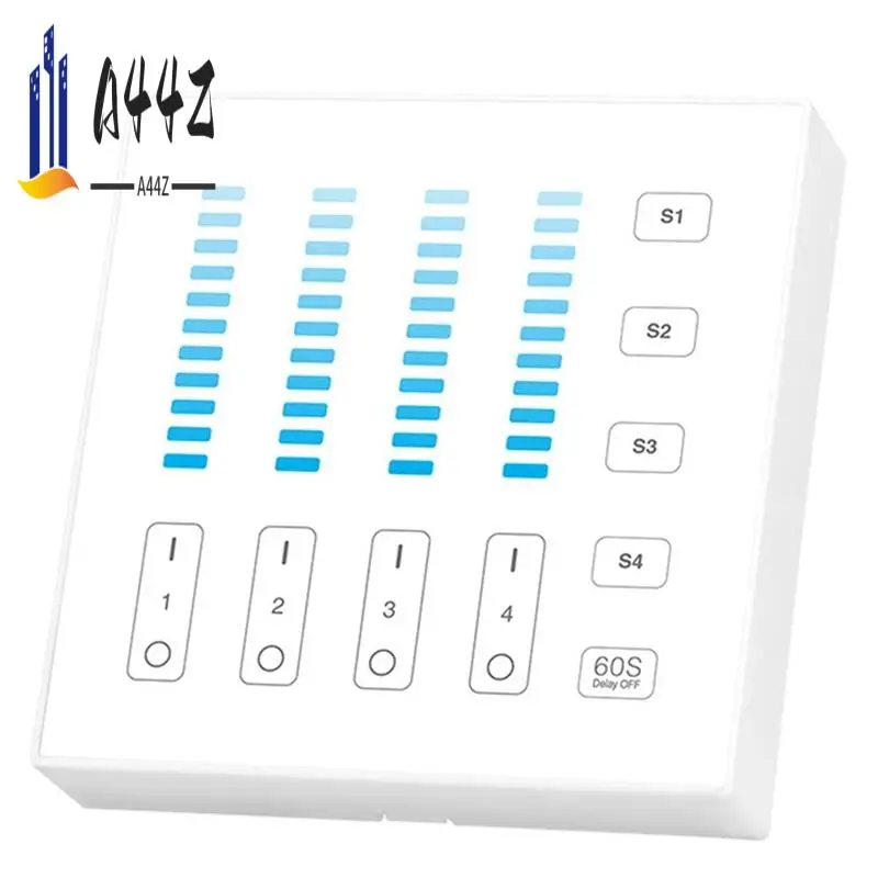 

A44Z-Miboxer 4-зонная интеллектуальная сенсорная панель с дистанционным управлением 2,4G RF беспроводной светодиодный контроллер яркости с затемнением для светодиодной лампы светодиодная лента