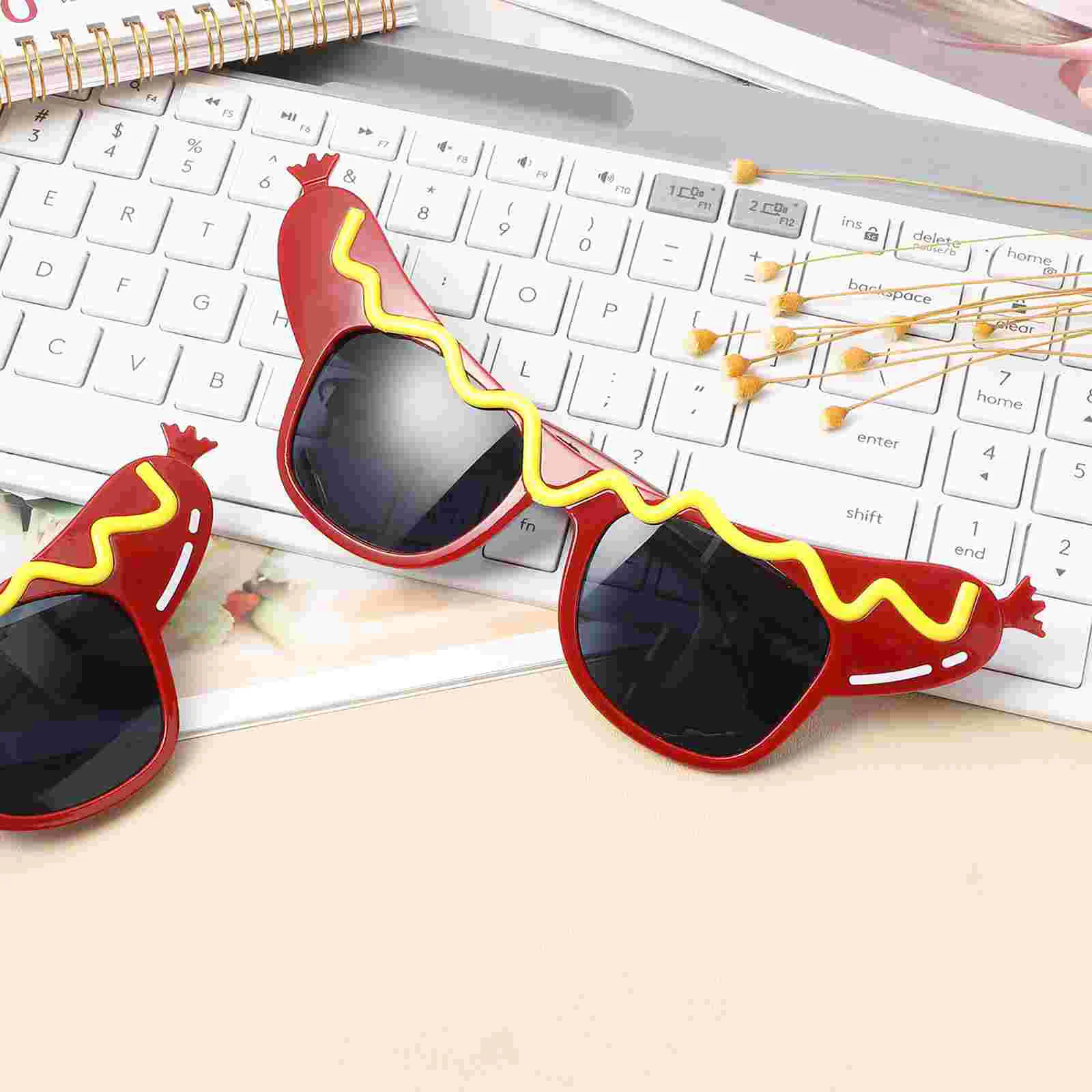 Crazy Sunglasses for Adults Novelty Costumes Hot Dog Funny Makeup Mirror Men Eyeglasses Masquerade Dance Party Clothing Miss