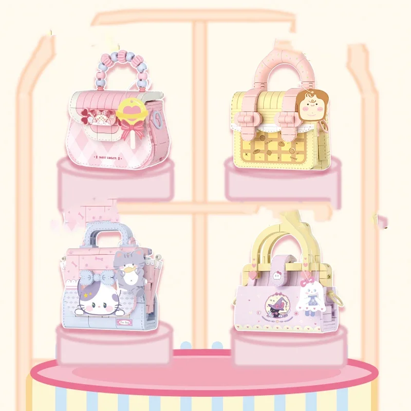 Anime Mini Bag Serie Kawaii Cartoon Bouwstenen Prinses Educatief Assemblagespeelgoed Diy Meisjes Verjaardagscadeaus Randapparatuur