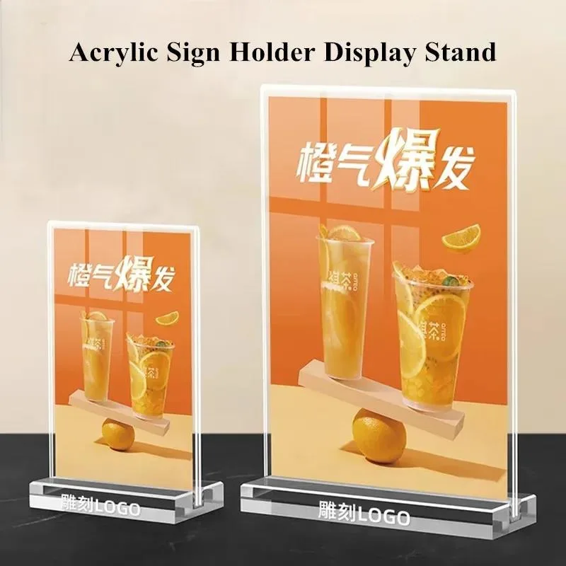 A6 100x150mm Double Side Photo Picture Poster Flyer Frame Menu Paper Price Label Holder Acrylic sign