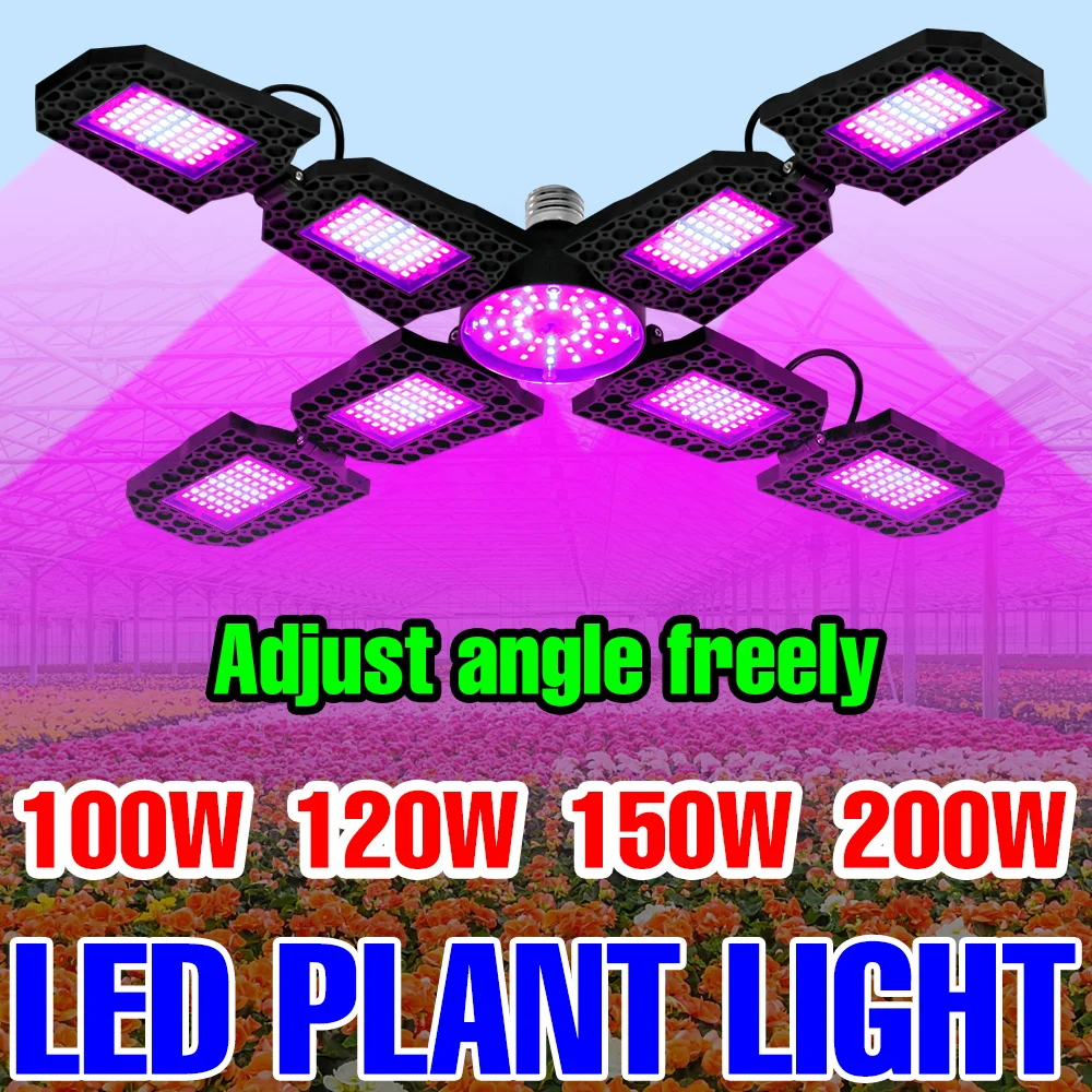 

200W E27 LED Plant Grow Light Full Spectrum Phytolamp Indoor Flower Hydroponics Greenhouse Vegetable Flowers Fruits Cultivation