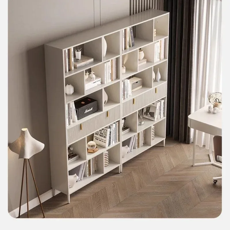 

Bookcase Locker Storage Combination Lattice Cabinet Bookshelf Floor Free Combination Standing Cabinet
