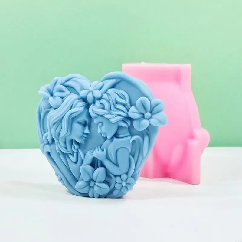 R66A Silicone Mold Mother Day Gift Plasters Soap Mould DIY Craft