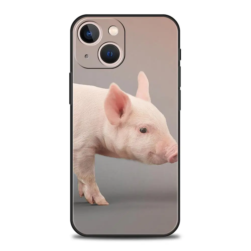 Custodia per telefono simpatico maiale rosa per iPhone 16 13 15 14 12 11 Pro MAX XR X SE XS 7 8 Plus Cover morbida in TPU