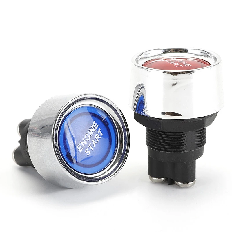 ●1PC 12V 50A 3Pin SPST Momentary Keyless Push Button Starter Switches ON OFF For Cars Marine RV Car Engine Start Ignition Switch