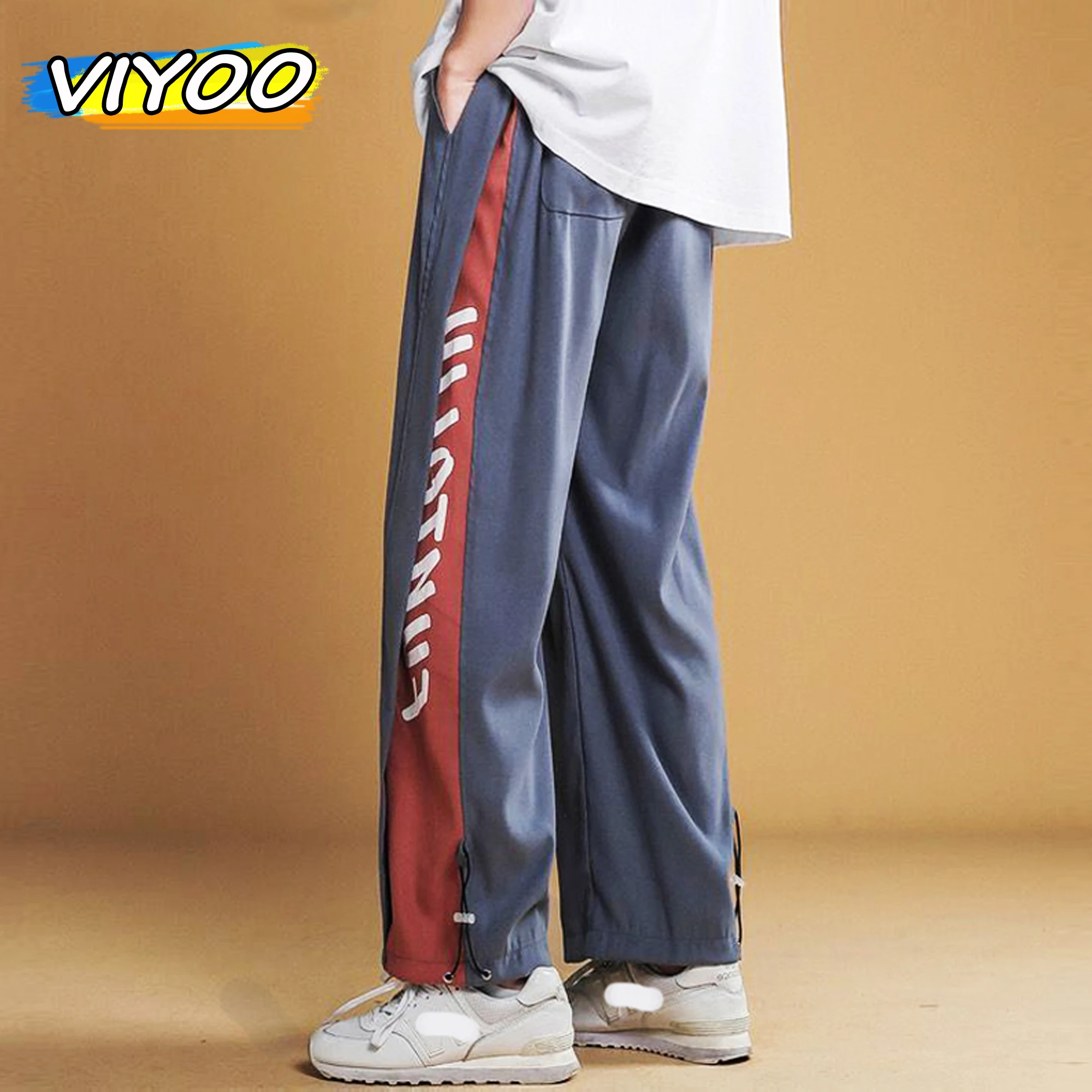 Women's Y2K Clothe Wide Leg Pants Men Casual Sweatpants Harajuku Jogger Drawstring Cargo Pants Trousers Techwear Streetwear 2023