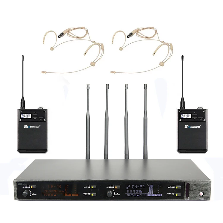 

A-220D 2 channels uhf karaoke wireless microphone wireless professional microphone system