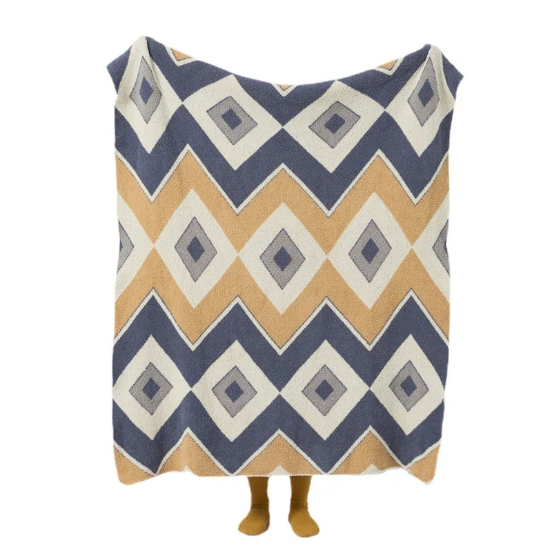 New Arrival Throw Blanket 120*150cm Polyester Knitted Bed Plaids For Couch Bedspread Home Sofa Soft Blankets