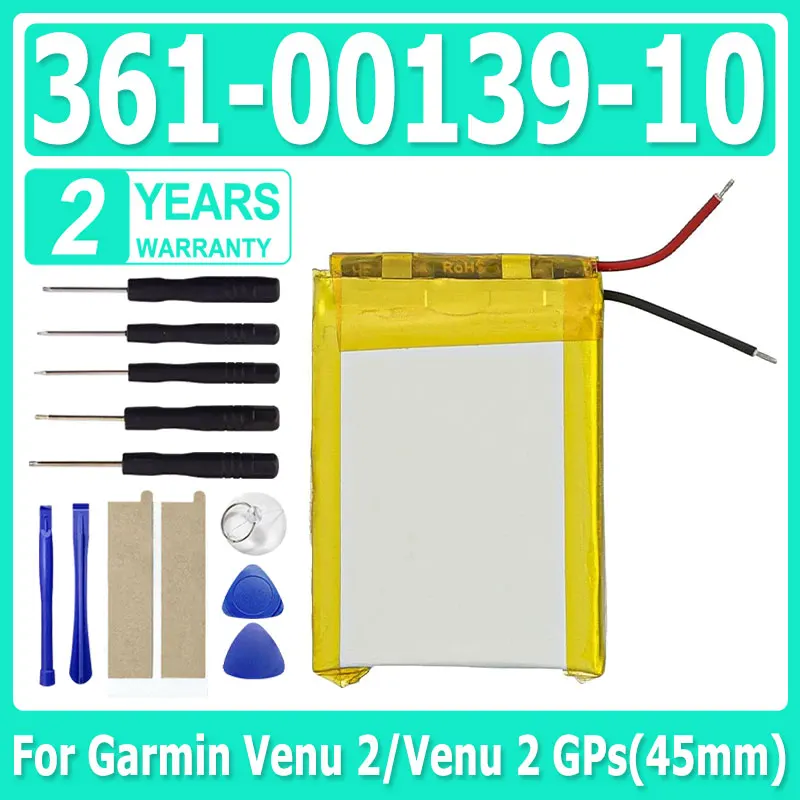 

Новый 361-00139-10 Сменный аккумулятор для умных часов 210 мАч для Garmin Venu 2 Venu 2 GPS (45 мм) Smart Watch Bateria + инструменты