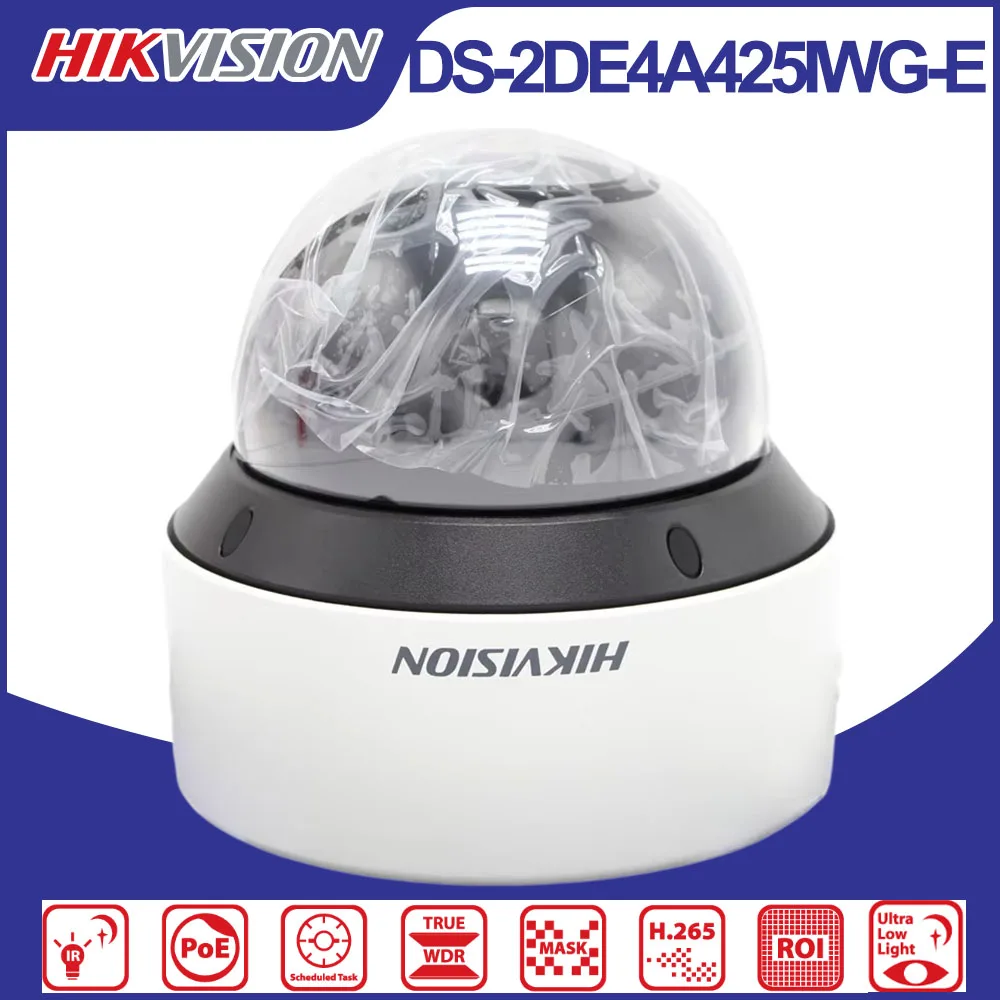 Hikvision DS-2DE4A425IWG-E 4MP 25X Zoom PTZ IP Camera DarkFighter 50m IR 120dB WDR IP66 PoE Security CCTV Speed Dome IP Camera