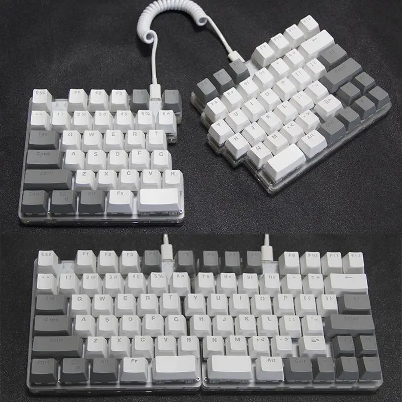 

78 Keys Split Keyboard Mechanical Switch Left Right Hand Ergonomic Keypad Macro Programmable for Game Office Designer