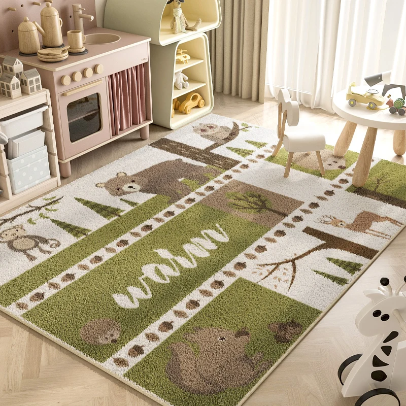 Cartoon Animal Fluffy Living Room Carpets Soft Children's Room Rugs for Bedroom Bedside Carpet Home Large Area Rug Crawl Mat