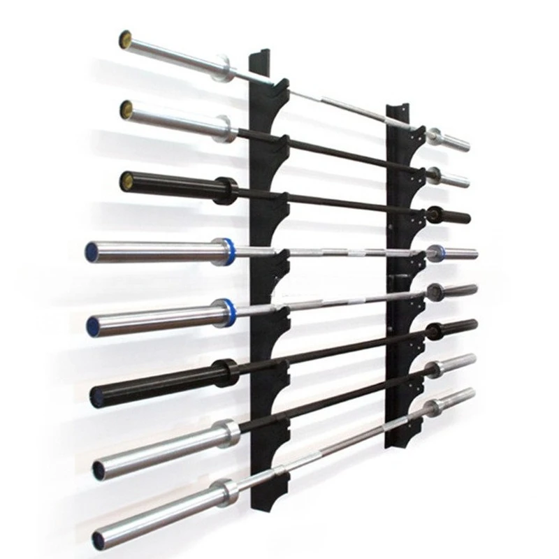 Fitness Equipment Bar Storage Rack, Fixed Wall Barbell Bar Rack, Storage Weighting Wall-mounted Barbell Bar Rack