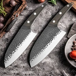 Kitchen Meat Cleaver Hand Forged Chef Knife Full Tang Slicing Knife with Wood Handle Butcher Chopping Knife Tools