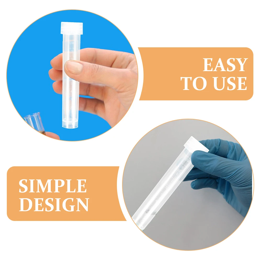

20 Pcs Cryogenic Freezer Tubes 10ml Plastic Sample Storage Vials Clear Tubes Caps for Serum Sampling