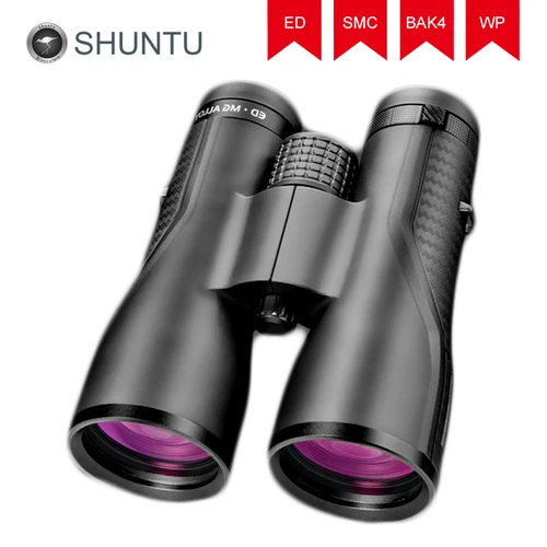 Imagen 2 del producto Shuntu-Binocular potente de aleación de magnesio, lente ED de 10x50, 12x50, SMC, BAK4, Prisma lleno de nitrógeno, IPX7, resistente al agua, para viajes y caza