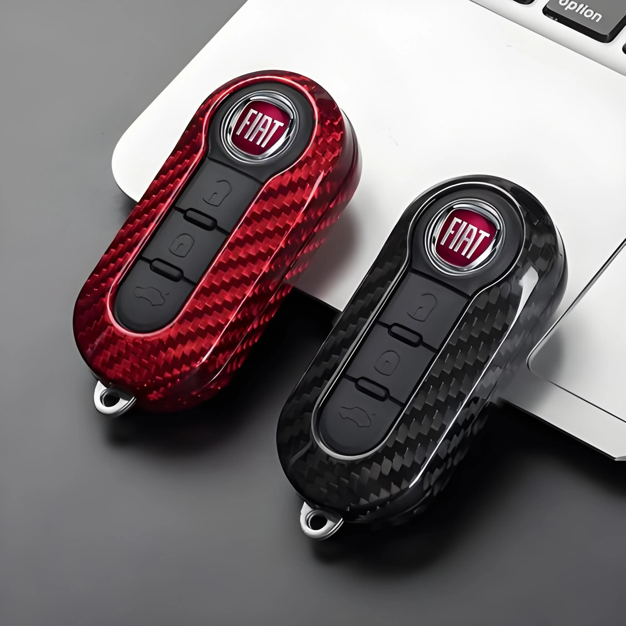 10 Stück Fiat-Logo, spezifischer Metall-Auto-Fernschlüssel-Aufkleber, Abzeichen, Paster für 500 Ducato Panda Grande Punto Tipo Abarth Pulse Strada 600