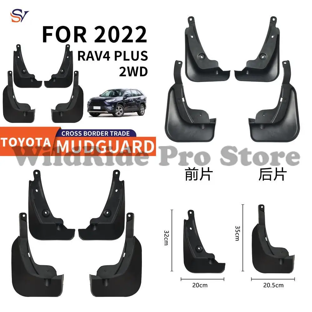

Front and Rear Mud Flaps for 2022 Toyota RAV4 PLUS 2WD Easy Installation PP Soft Rubber Material Wheel Arch Protection