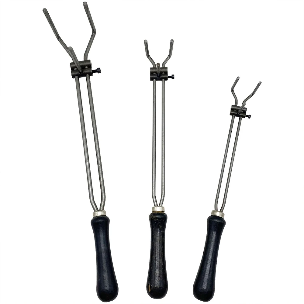 High-Temp Crucible Tongs Carbon Steel Melting Bowl  Holder Clamp Grip Pliers for Gold Silver Smelting Casting Metal Refining