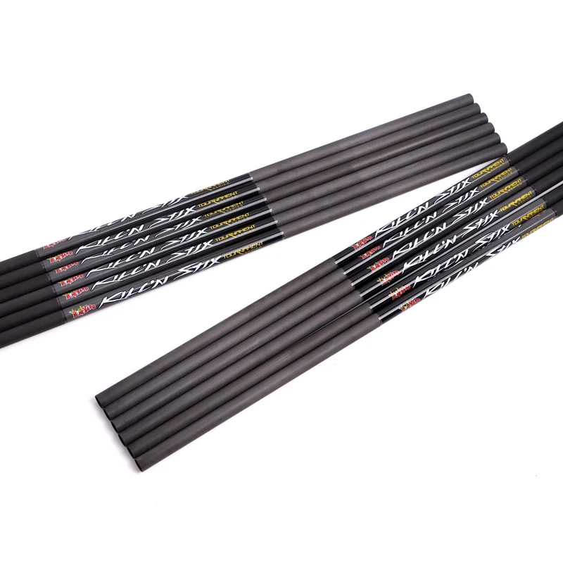 6/12pcs Arrow Shafts ID 9.8mm 32inch Spine 200 250 300 350 Pure Carbon Archery for Recurve Compound Bow Accessory