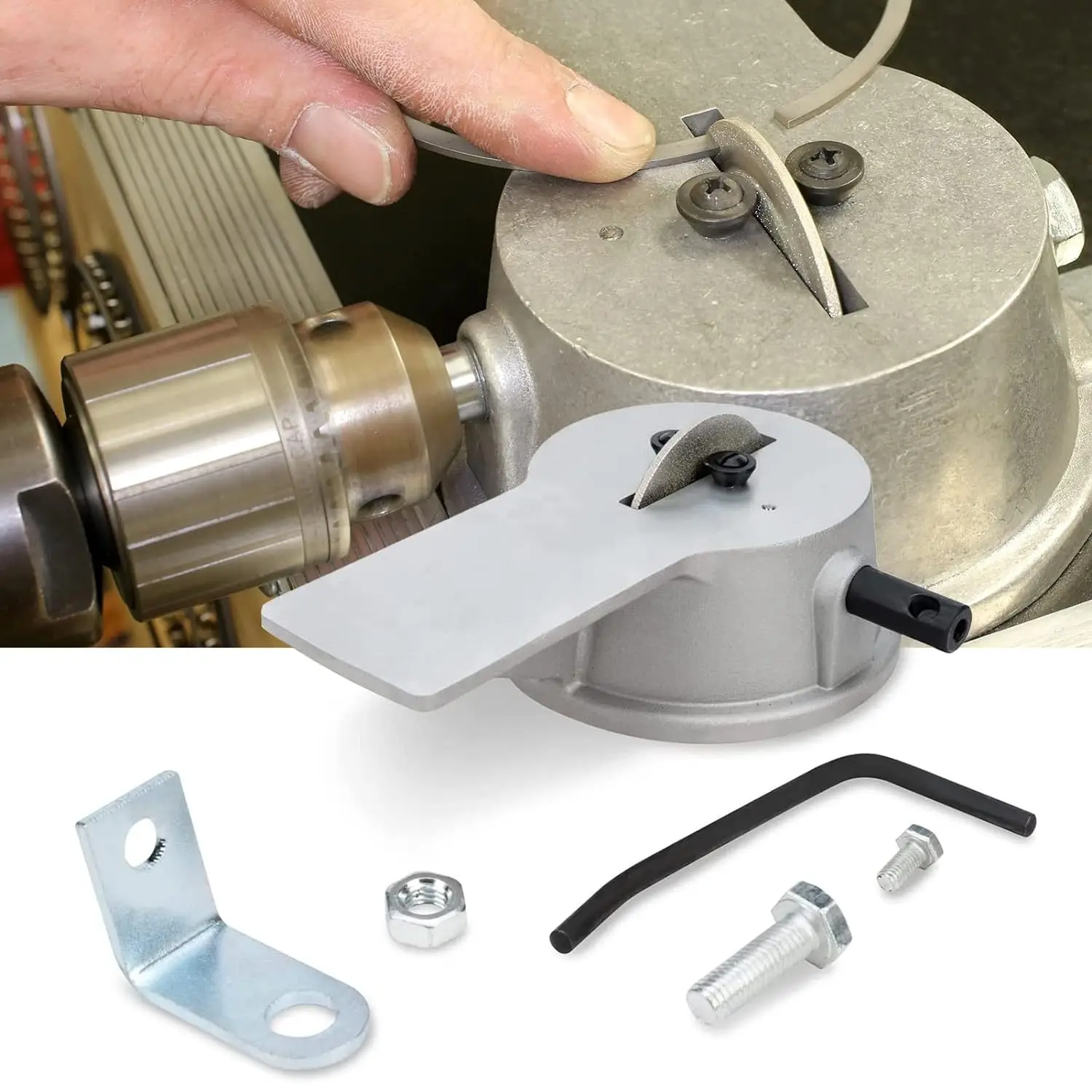 Piston Ring Grinder with Carbide Grinding Disc, Multi-purpose Engine Piston Ring End Gap Filing Tool