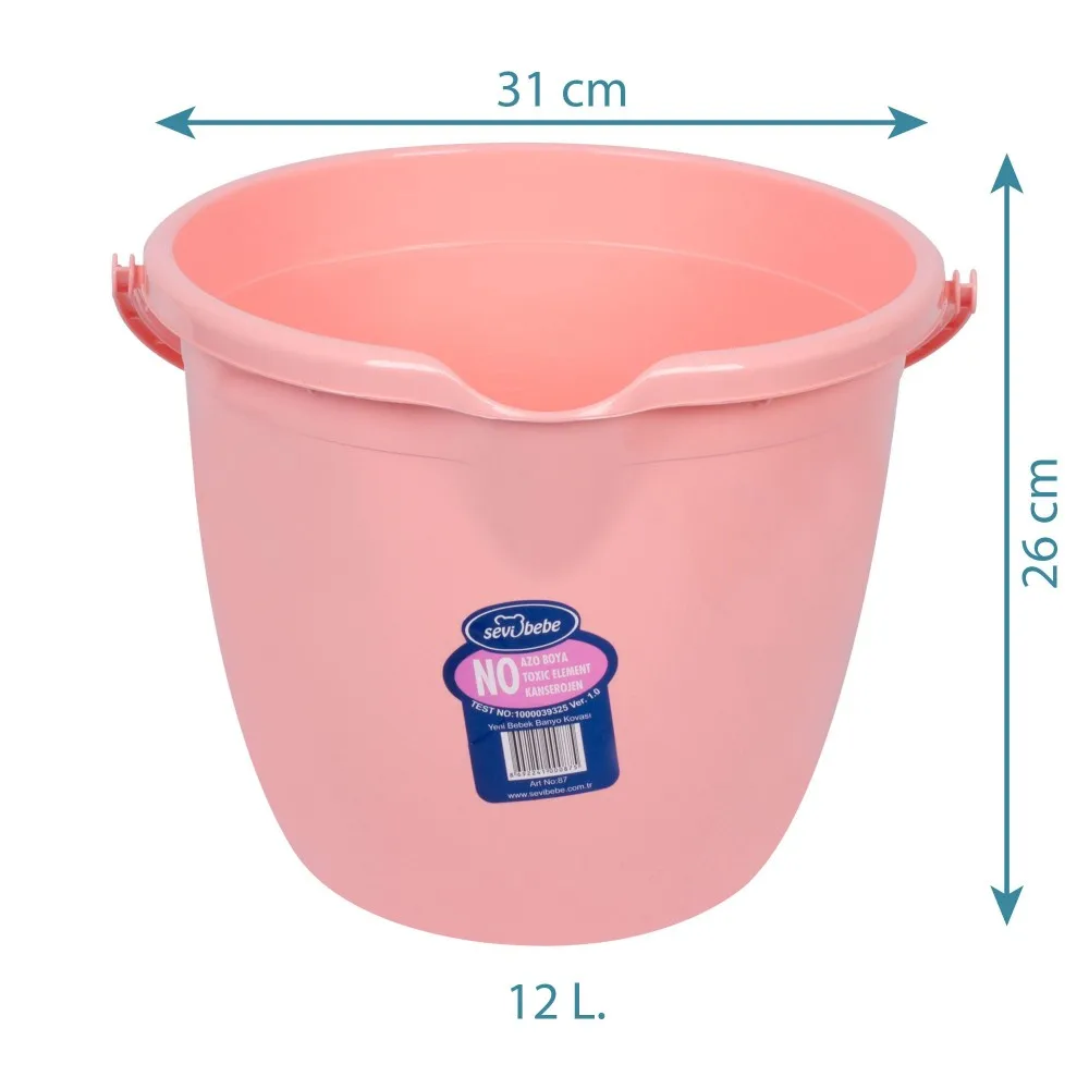 Rosa Farbe Baby Bad Eimer