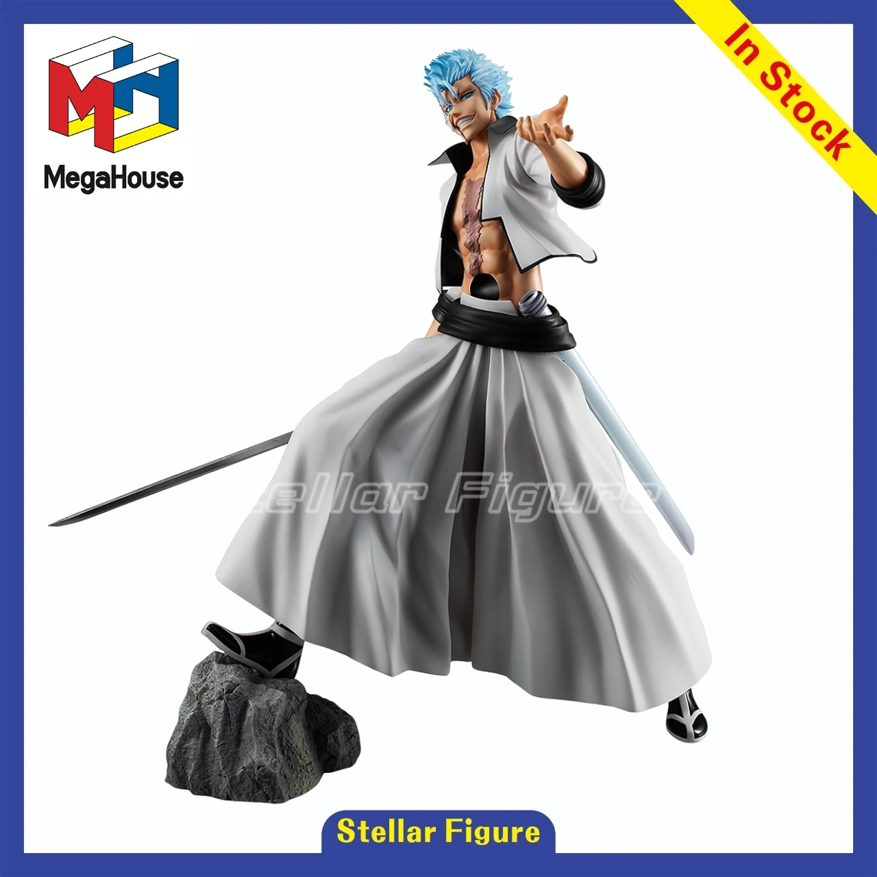 

【SF】В наличии: Коллекционная фигурка MegaHouse GEM Series BLEACH Realm Grimmjow Jeagerjaques, модель для подарка
