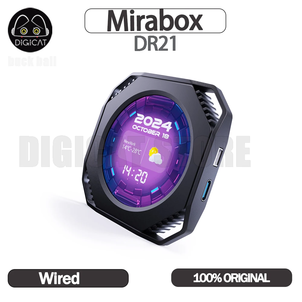 Mirabox DR21 Case Secondary Screen 2.1-inch Smart LCD Screen Synchronous Display CPU temprature AIDA64 Custom PC Accessories