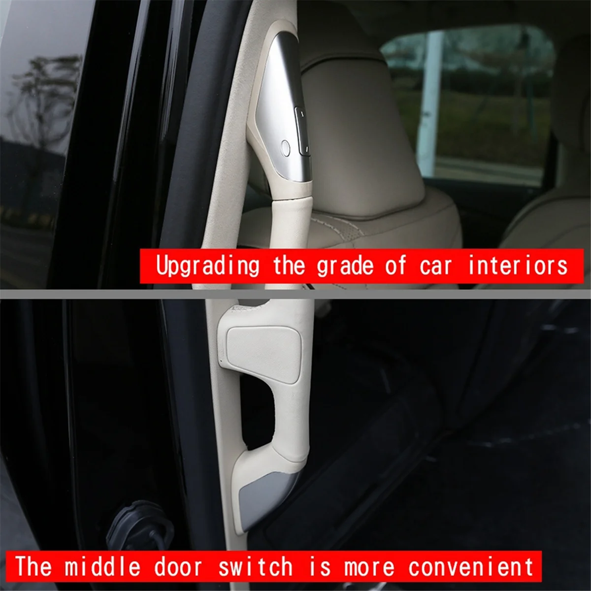 Car Middle Door Armrest Button Cover with Electric Sliding Door Switch for ALPHARD/VELLFIRE 40 Series 2023+