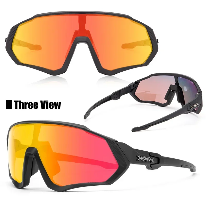 Kapvoe Photochrome Fahrradbrille für Herren, Fahrrad-Sonnenbrille, Sportbrille, UV400, MTB, Fahrradbrille, Reitschutz, UV400 – Detail 6