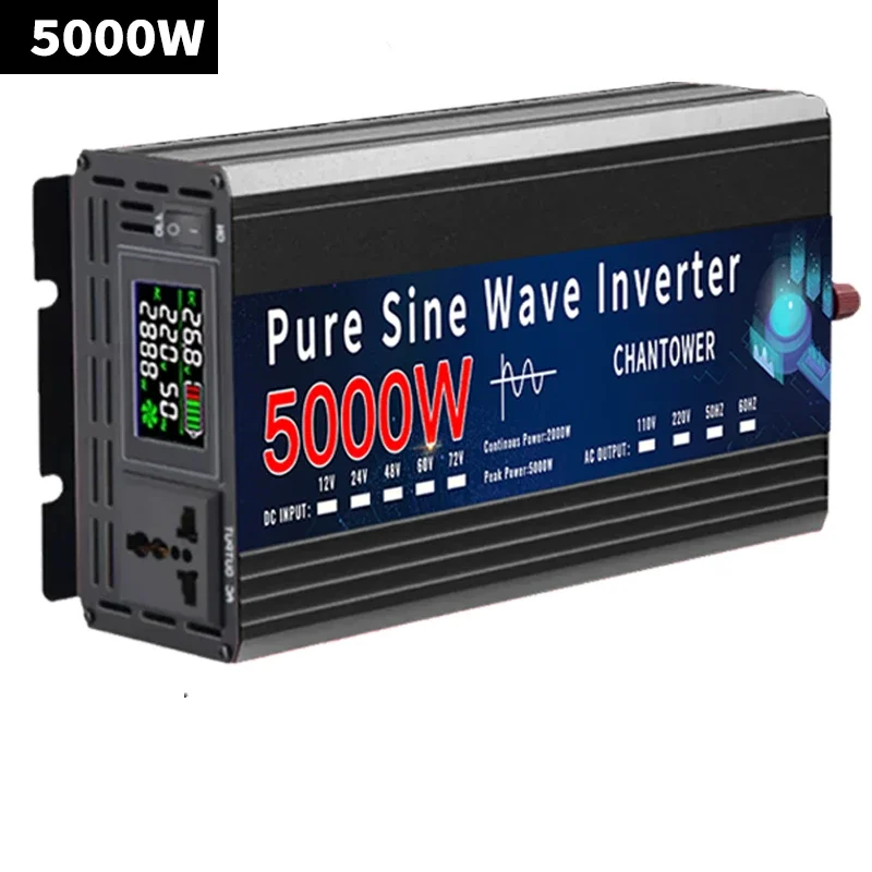 Wechselrichter 12V 220V 2000W 3000W 4000W DC 12v/24v zu AC 220v/110v reine Sinus Welle Netzteil Spannungswandler Auto Solar Inverter