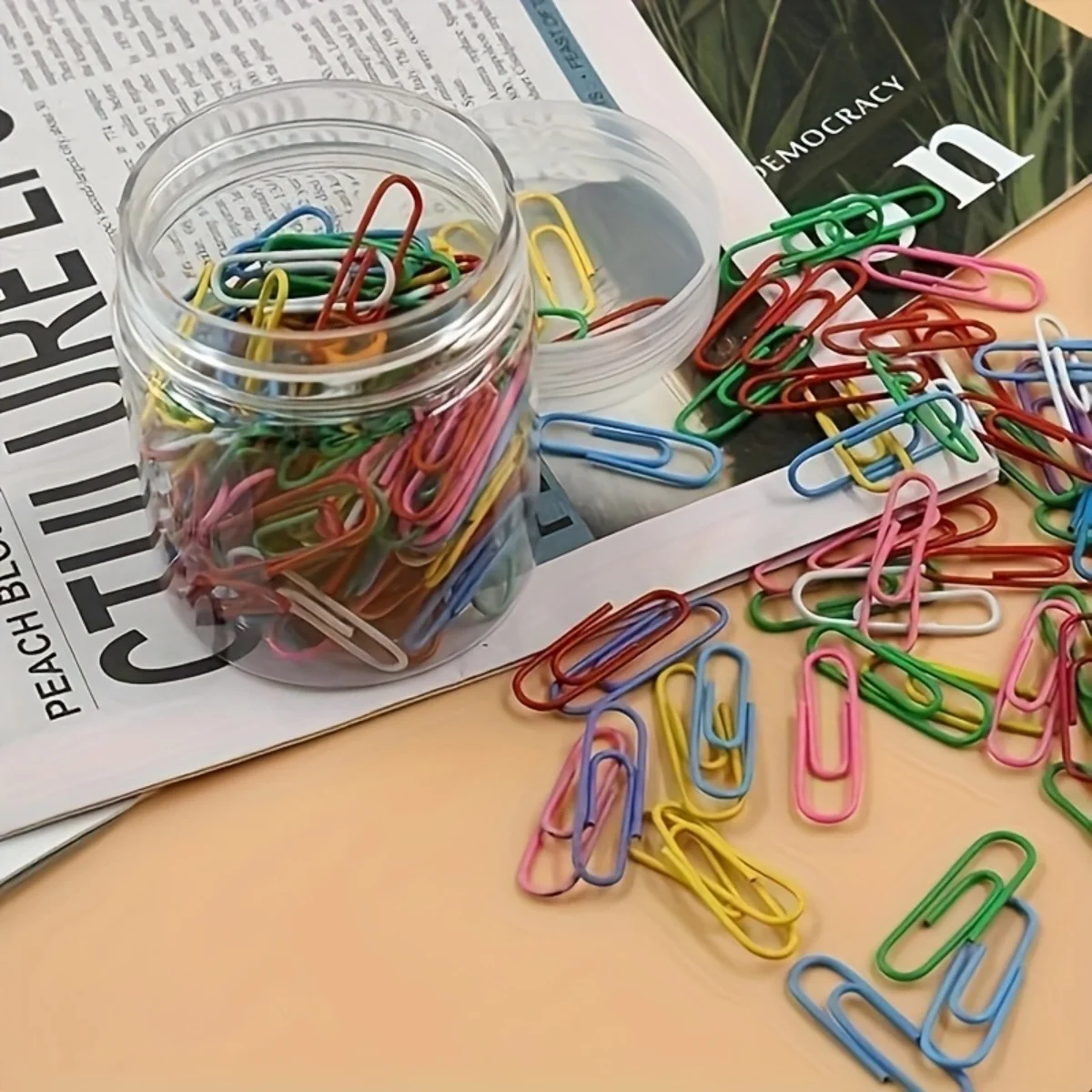 200 Uds clip de papel de color tamaño pequeño, clip de papel decorativo oficina escuela organización de archivos en casa