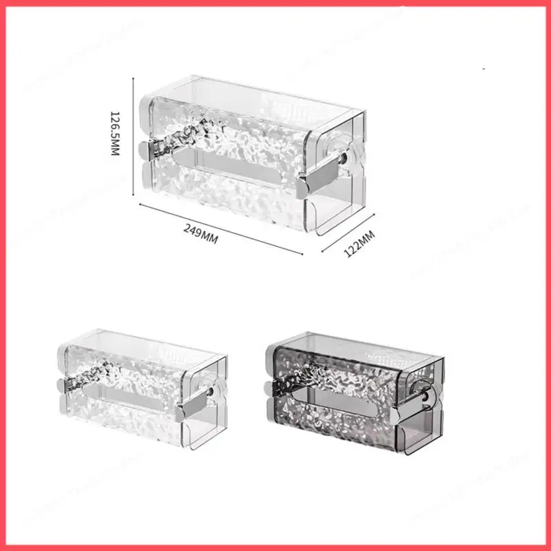 

B52C Self-Contained Suction Cup Corrugated Wall Organizer, Multifunctional Glacier Pattern Tissue Box, Creative Ins Style