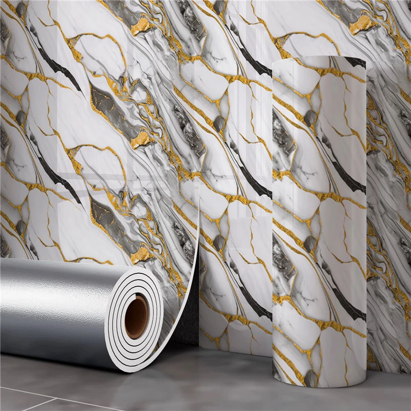 Marble Self-Adhesive Wall Stickers Imitation Tile Stickers Wall Decoration Wallpaper Rental Room Background Wall Wallpaper